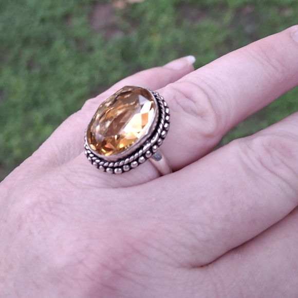 New Citrine 925 Silver Ring. - Picture 2 of 12